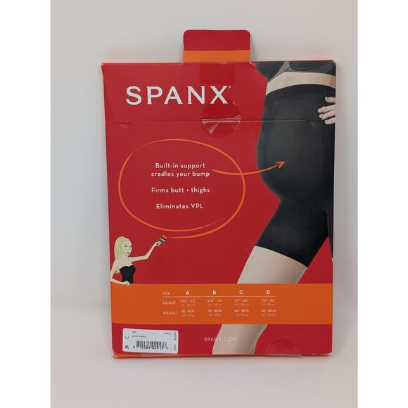 Spanx Mama Short Maternity All Day Support Shorts Size C Black - Picture 2 of 5